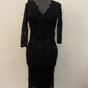 Black lace dress